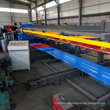 Manual straddle roof panel sheet automatic stacker machine for roll forming machine